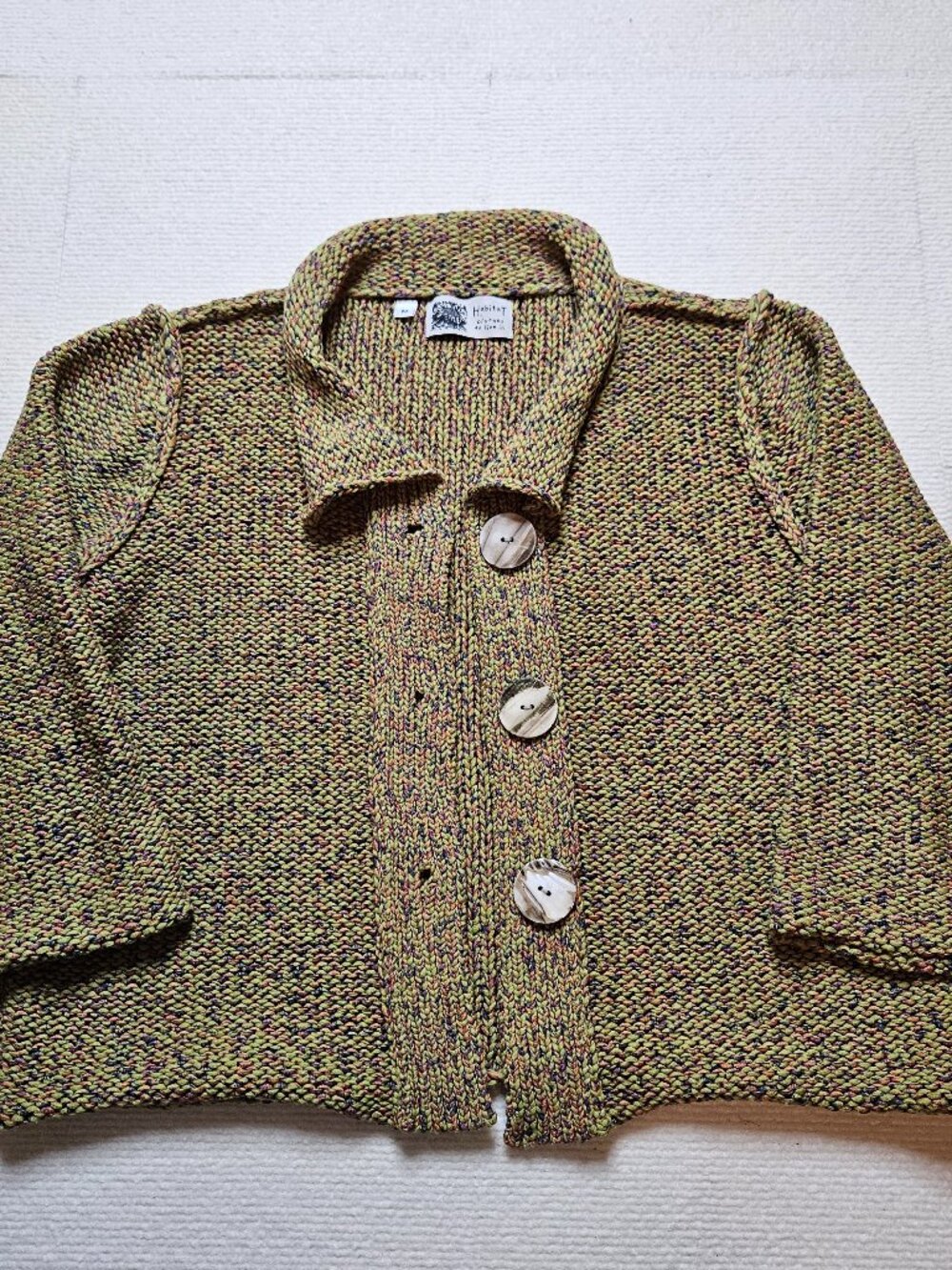 Habitat Clothes to Live In colorful chunky knit cardigan - size Medium